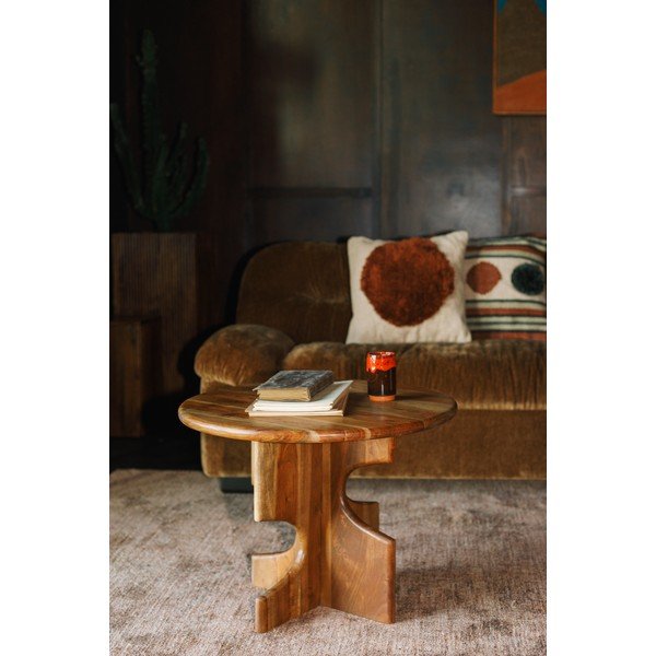 Tavolino rotondo in acacia massiccia ø 60 cm Morgan – Dutchbone-image-1