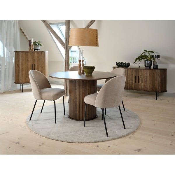 Tavolo da pranzo rotondo in rovere ø 120 cm Nola - Unique Furniture-image-2