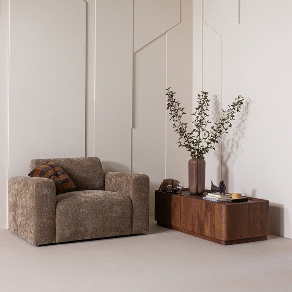 Tavolino da salotto di colore naturale in mango massiccio 60x130 cm Volu – WOOOD-image-1