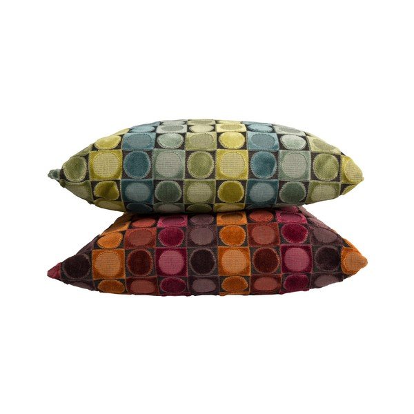 Cuscino verde e blu , 45 x 45 cm Ottava - Dutchbone-image-3