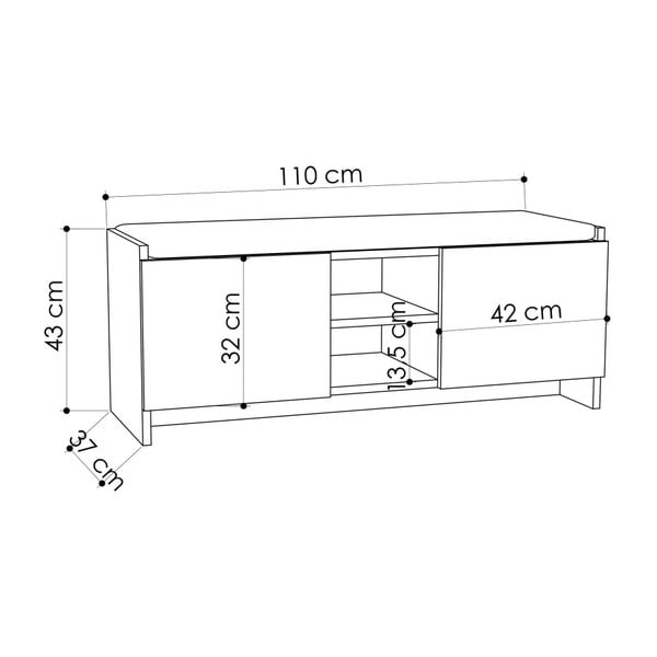 Scarpiera bianca / panca Zulla - Homitis-image-2