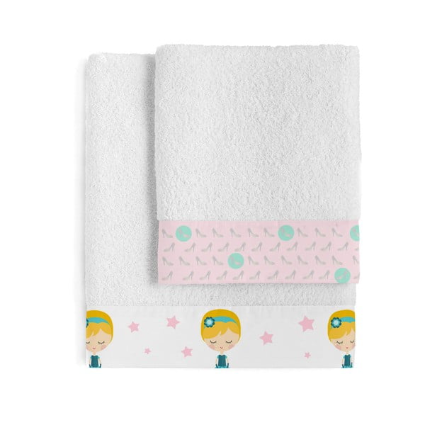Set di asciugamani e teli da bagno in cotone bianco 2 pezzi 70x140 cm Pumpkin - Mr. Fox