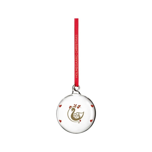 Pallina di Natale in vetro soffiata a mano ø 6,5 cm Ann-Sofi Romme Annual Christmas Bauble 2025 – Holmegaard