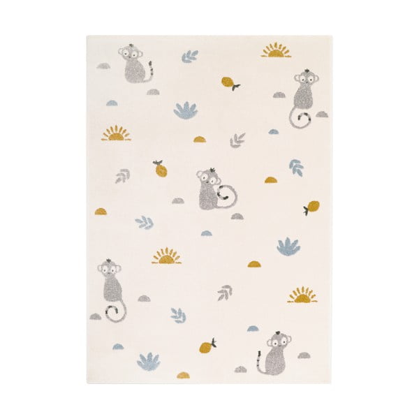 Tappeto per bambini beige, 135 x 190 cm Little Wild Monkey - Nattiot
