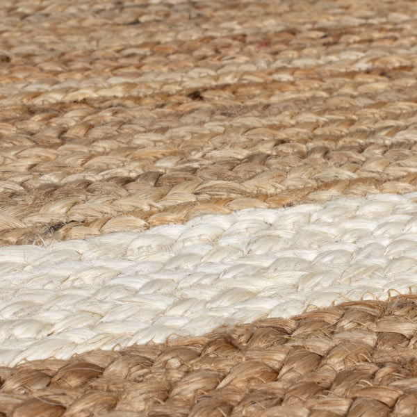 Tappeto di colore naturale/avorio in iuta tessuto a mano 160x230 cm Grace White – Flair Rugs-image-2