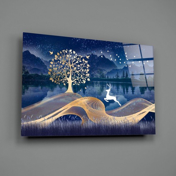 Pittura su vetro , 72 x 46 cm Magic Deer - Insigne-image-3