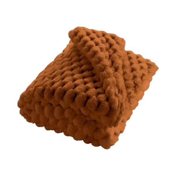 Coperta marrone chiaro in micropile 220x240 cm Frosty – douceur d'intérieur