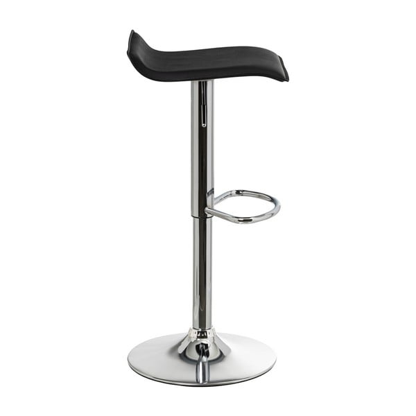 Set di sedie da bar nera in imbottito con altezza regolabile 2 pz (altezza della seduta 63 cm) – Casa Selección-image-1