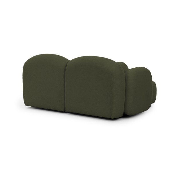 Divano angolare verde (con penisola a sinistra/con chaise lounge) con rivestimento in bouclé Orbit – Ropez-image-3