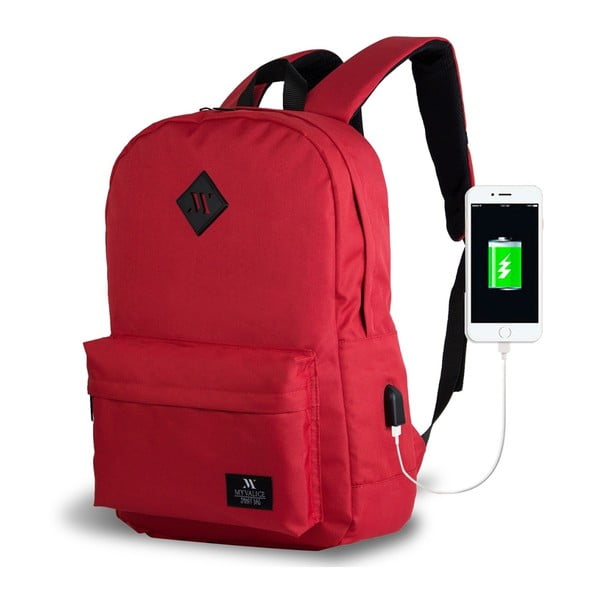 Zaino rosso con porta USB My Valice SPECTA Smart Bag - Myvalice