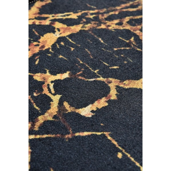 Tappetino da bagno nero/oro 60x40 cm Goldes - Foutastic-image-2