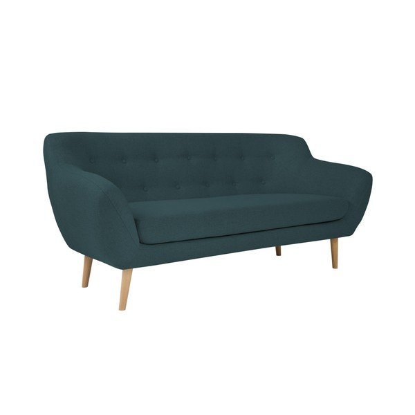 Divano a due posti blu scuro con gambe chiare Sicile - Mazzini Sofas-image-3