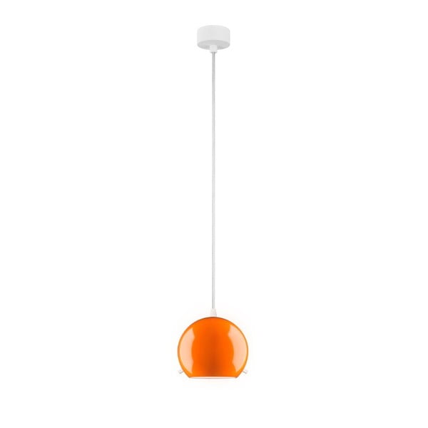 Oranžové stropní svítidlo s bílým kabelem Sotto Luce Myoo