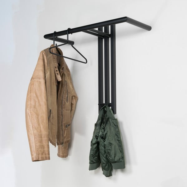 Attaccapanni da parete nero in metallo 65 cm Senza – Spinder Design-image-1