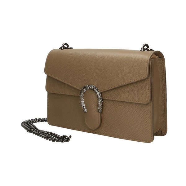 Borsa in pelle marrone e grigia - Chicca Borse-image-1