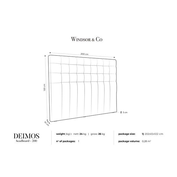 Testiera crema Deimos, 200 x 120 cm - Windsor & Co Sofas-image-3