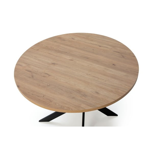 Tavolo da pranzo rotondo con piano in rovere 120x120 cm Ther - Marckeric-image-3