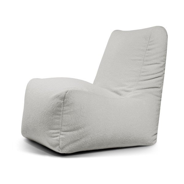Puof a sacco grigio chiaro con rivestimento in bouclé Seat Lounge – SLOWDOWN