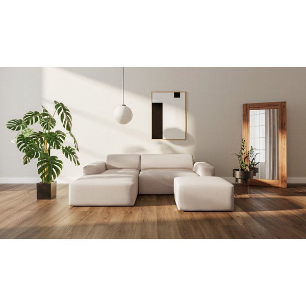 Divano angolare beige (angolo sinistro) Fluvio - MESONICA-image-1