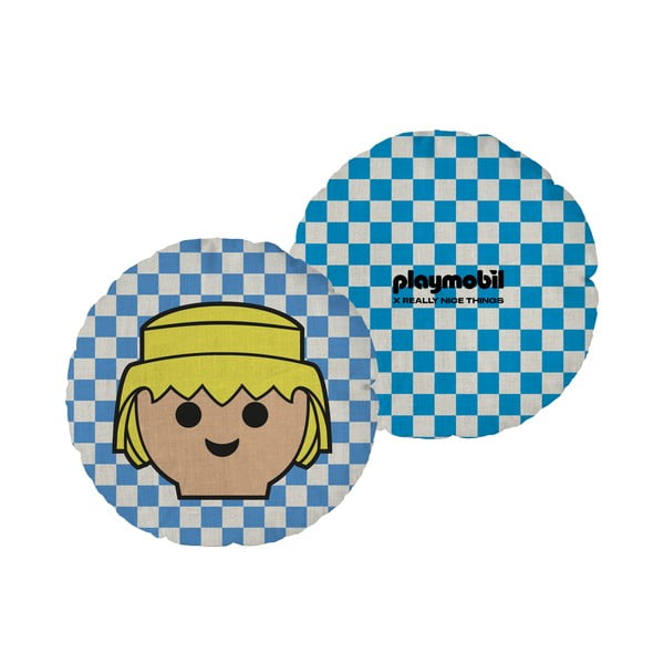 Cuscino da bambini in lino Checkerboard - Playmobil