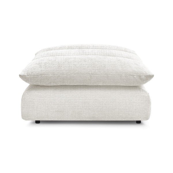 Poggiapiedi bianco con rivestimento in ciniglia Neil – Bobochic Paris-image-4