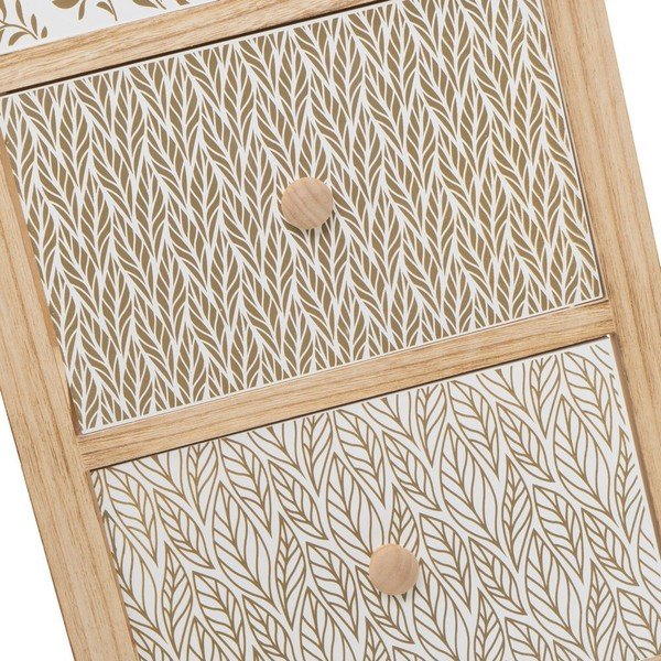 Cassettiera alta in legno massiccio di pavlovnia in colore naturale 34x78 cm - Casa Selección-image-4