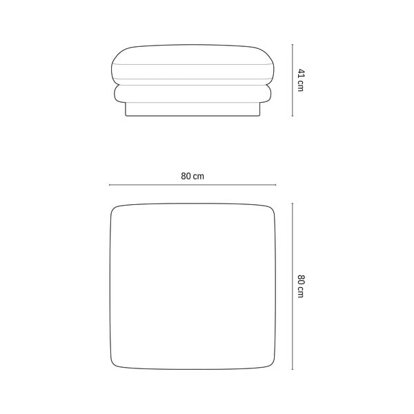 Pouf grigio scuro Torino - Micadoni Home-image-3