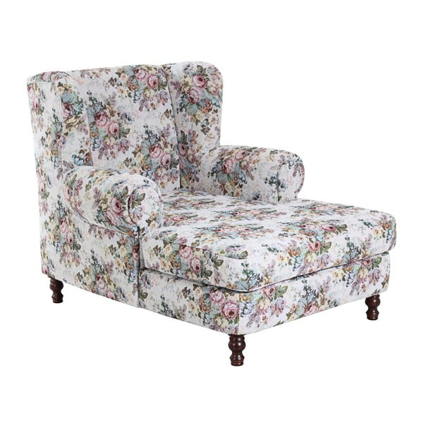 Poltrona Mareille Vintage Rose con orecchie floreali blu chiaro - Max Winzer