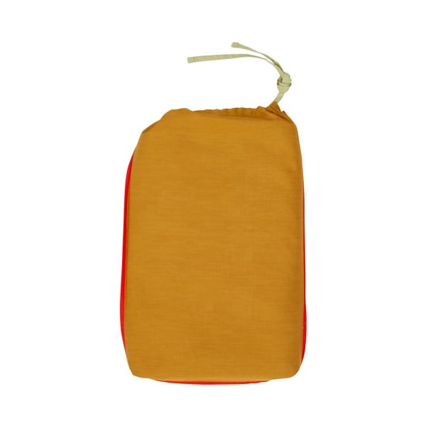 Biancheria da letto in cotone arancione e verde Linea, 140 x 200 cm - Hübsch-image-2