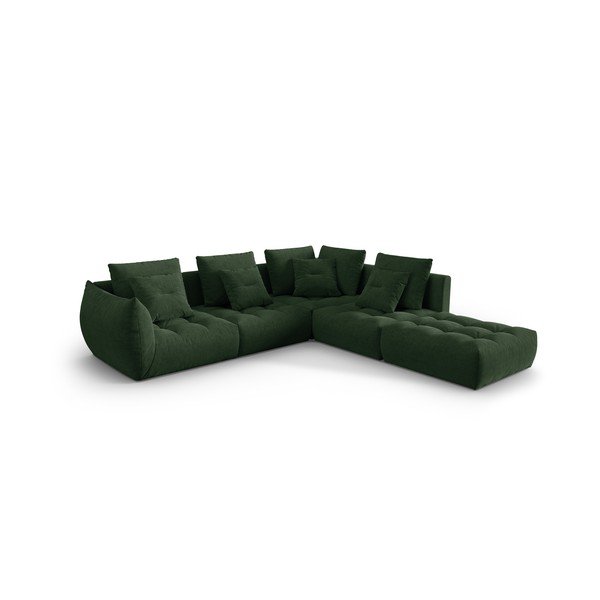 Divano angolare verde scuro (angolo destro/verso L) Bloom - Micadoni Home-image-2