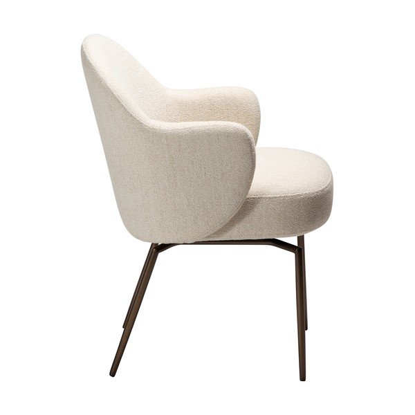 Sedia da pranzo beige con braccioli/girevole Bae – DAN-FORM Denmark-image-2