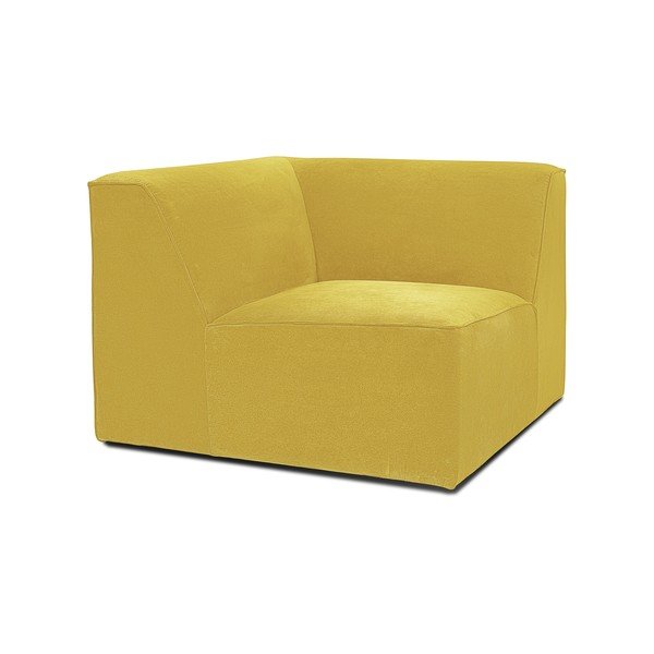 Modulo divano in velluto a coste giallo Sting - Scandic-image-2