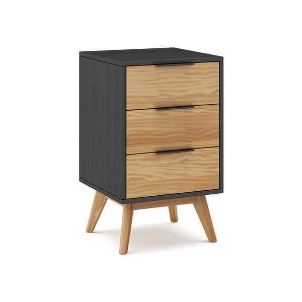 Comodino in legno di pino in colore naturale Lavis - Marckeric-image-2