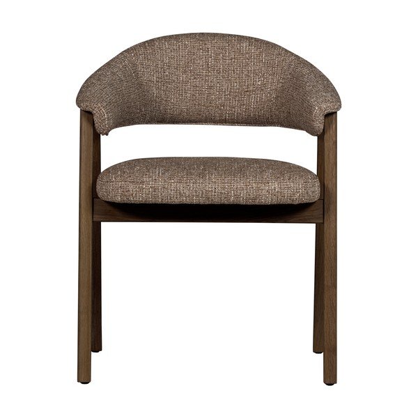 Sedia da pranzo marrone in imbottito con braccioli Tunar – WOOOD-image-2