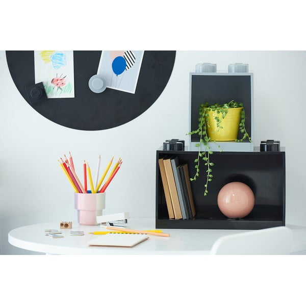 Mensola da parete nera per bambini Brick 8 - LEGO®-image-1