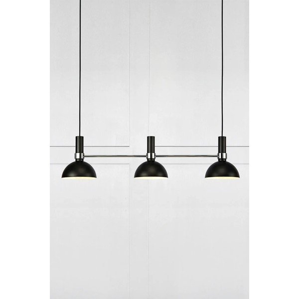 Lampadario nero con paralume in metallo Larry – Markslöjd-image-1