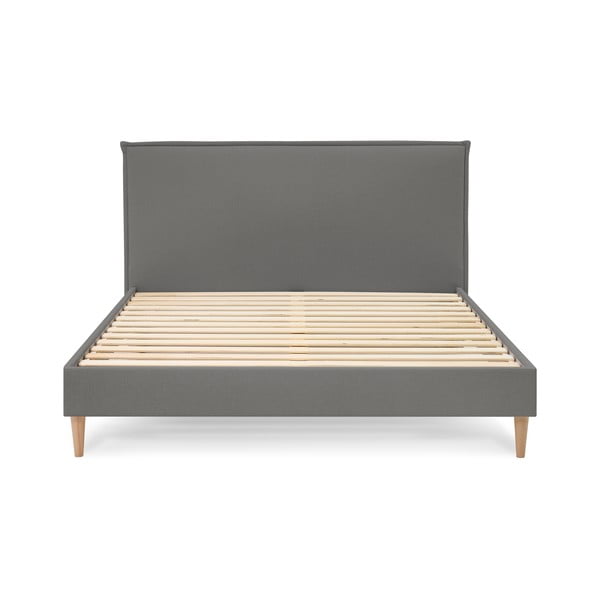 Letto matrimoniale imbottito antracite con griglia 180x200 cm Sary - Bobochic Paris-image-3