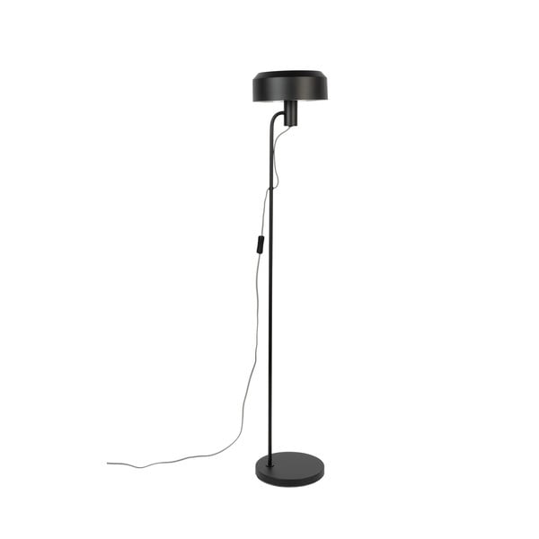 Lampada da terra nera con paralume in metallo (altezza 135 cm) Landon - White Label