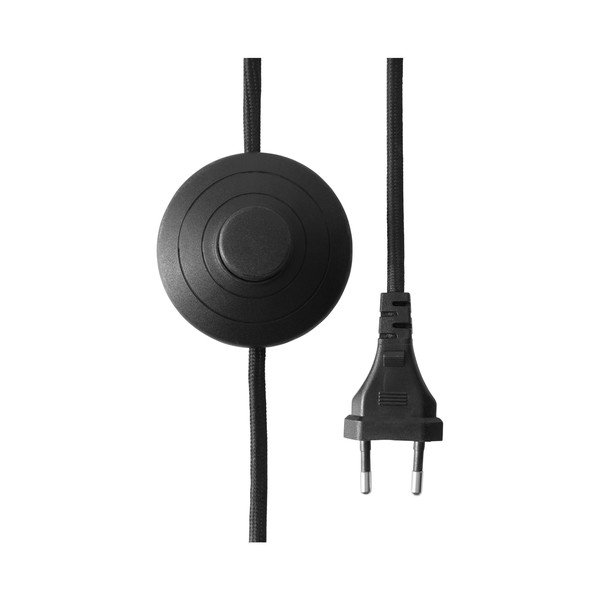 Lampada da terra bianca in tessuto con struttura flessibile (altezza totale 145 cm) Arc – Ellos Home-image-4