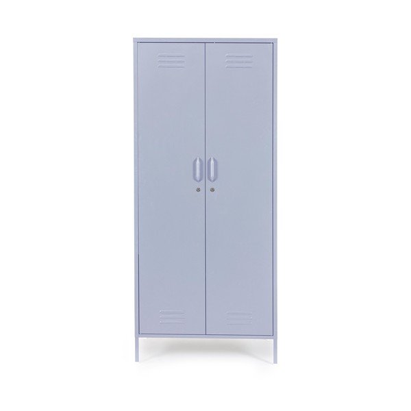 Armadietto azzurro in metallo con chiusura a chiave 80x185x50 cm Cambridge – Yes Everyday