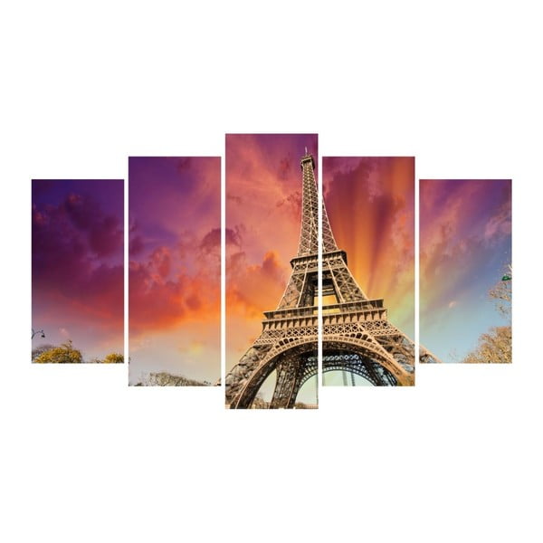 Quadro a più parti Caduta di Eiffel, 102 x 60 cm - Insigne