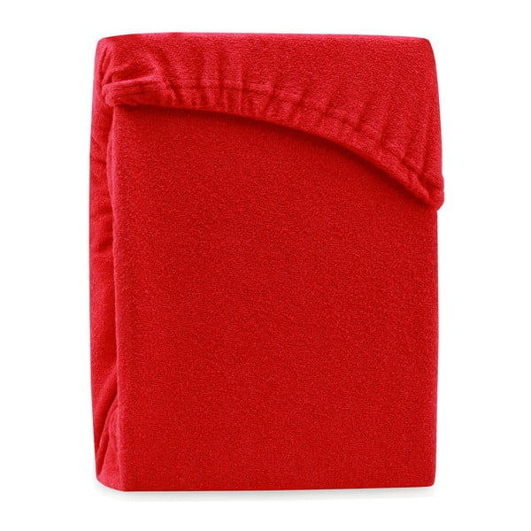 Lenzuolo elastico rosso per letto matrimoniale Siesta, 200/220 x 200 cm Ruby - AmeliaHome