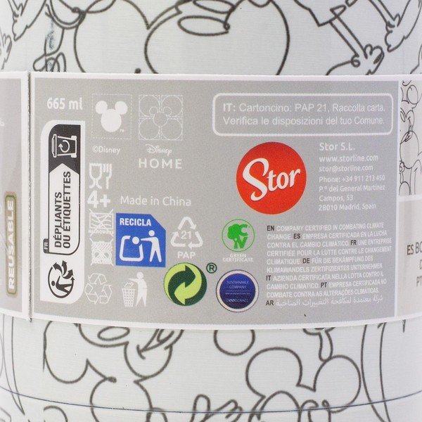 Thermos da bambini bianco in acciaio inox 665 ml Mickey Mouse – STOR-image-4