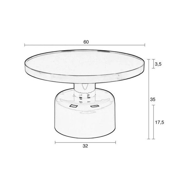 Tavolino rotondo in metallo ø 60 cm Glam – Zuiver-image-4