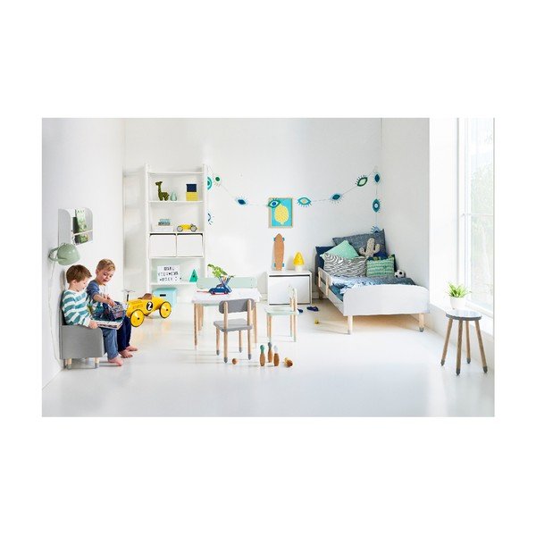 Šedá úložná lavice s opěrkou Flexa Dots-image-2