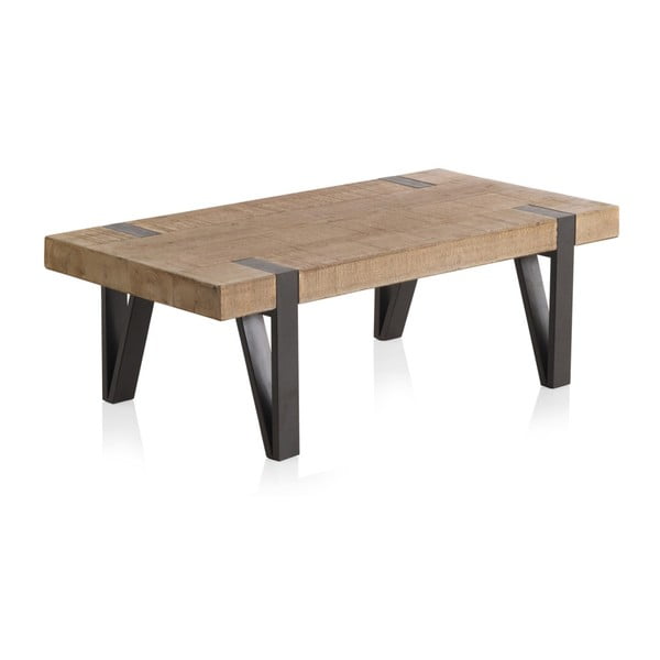 Tavolino in legno con gambe in metallo Pina, 120 x 60 cm - Geese