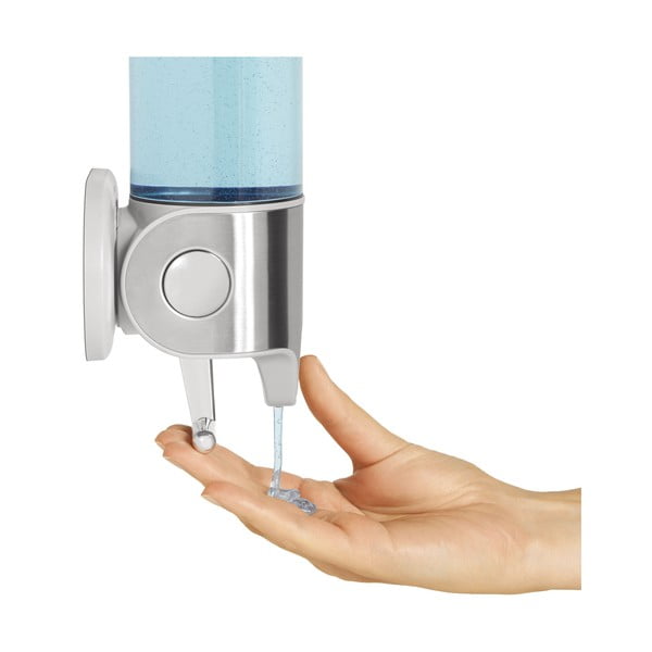 Distributore di sapone a parete in acciaio inox color argento da 880 ml - simplehuman-image-4