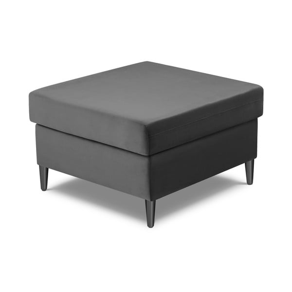 Poggiapiedi grigio chiaro con rivestimento in velluto Kyoto – Cosmopolitan Design-image-2