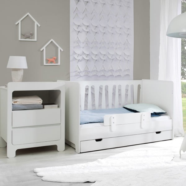 Cassetto universale bianco per letto , 70 x 140 cm Basic - Pinio-image-1