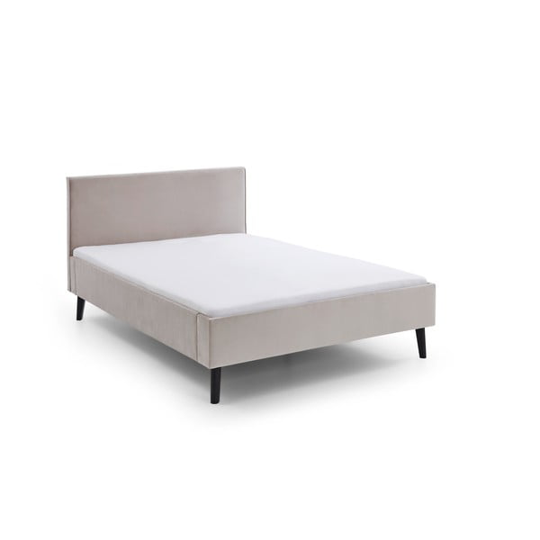 Letto matrimoniale imbottito beige 140x200 cm Leira - Meise Möbel